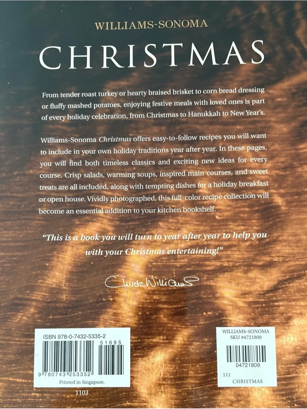 Williams-Sonoma Christmas Cookbook